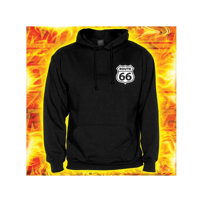 Mikina s motívom Route 66 s kapucňou