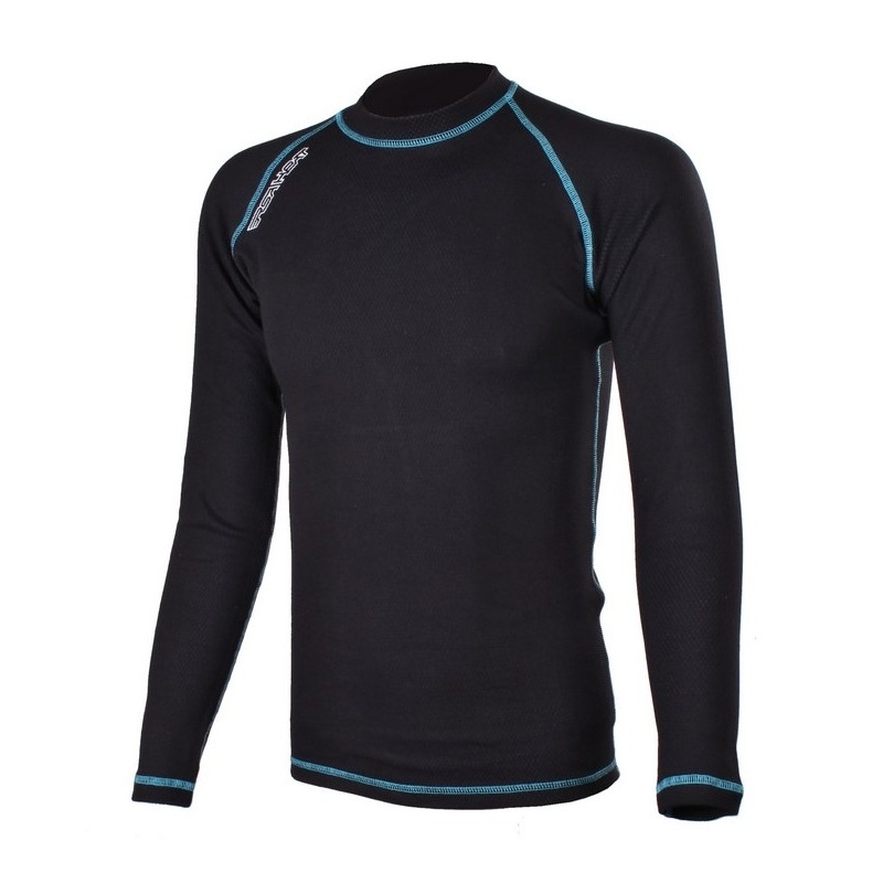 Termo triko RSA Heat černo - modré dlouhý rukáv