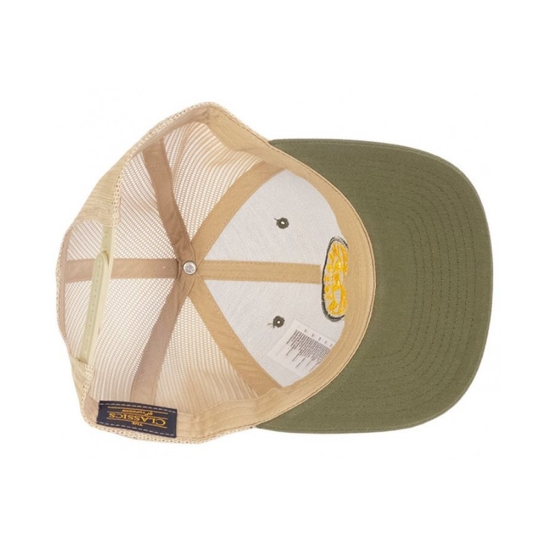 Kšiltovka Meatfly View Trucker Yupoong khaki zelená