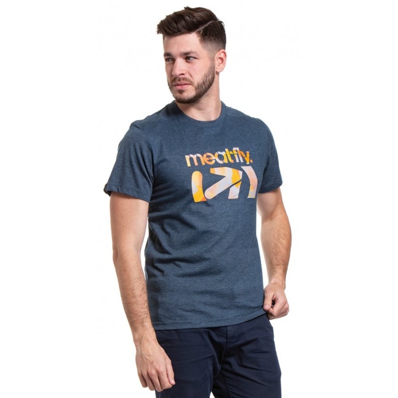 Tričko Meatfly Podium modré výpredaj