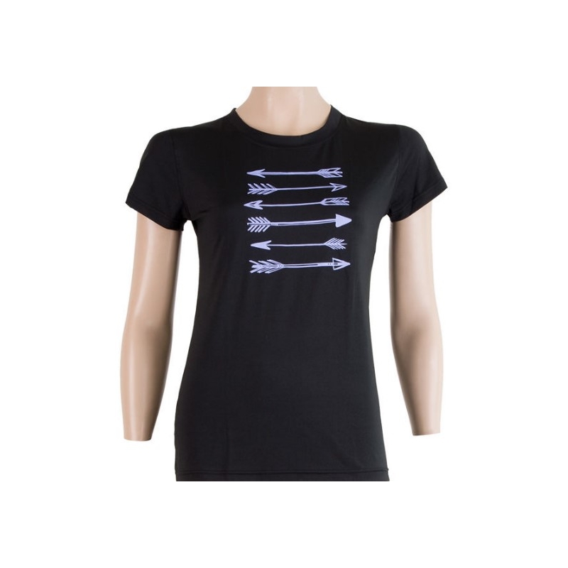 Dámske funkčné tričko Sensor Merino Active PT Arrows čierne - krátky rukáv výpredaj