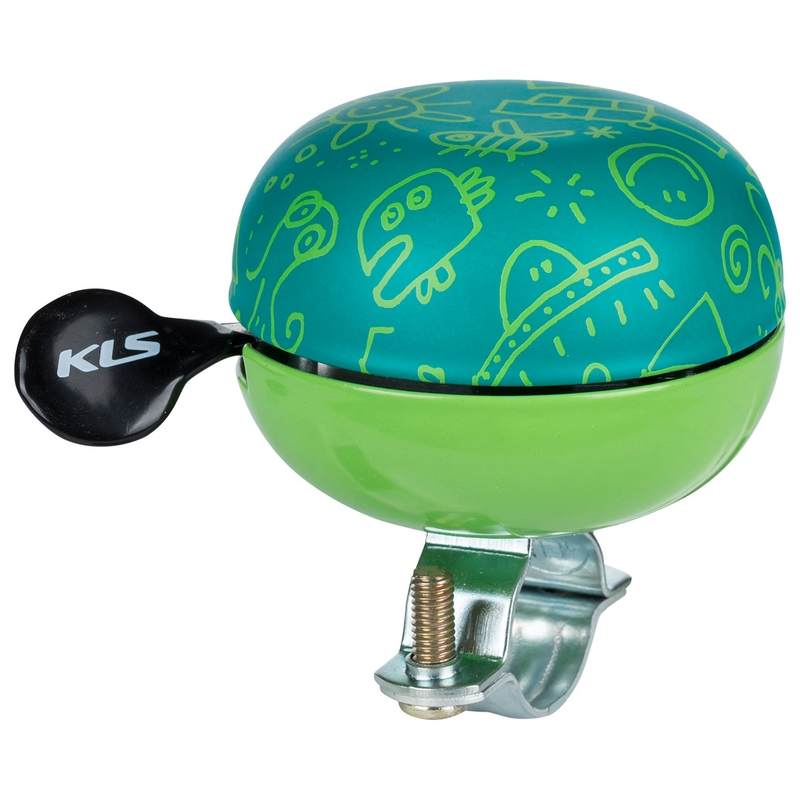 Dětský zvonek KELLYS Bell 60 Doodles zelený výprodej