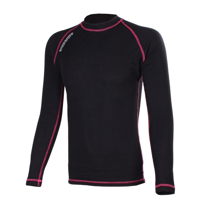 Termo tričko RSA Heat čierno-ružové dlhý rukáv
