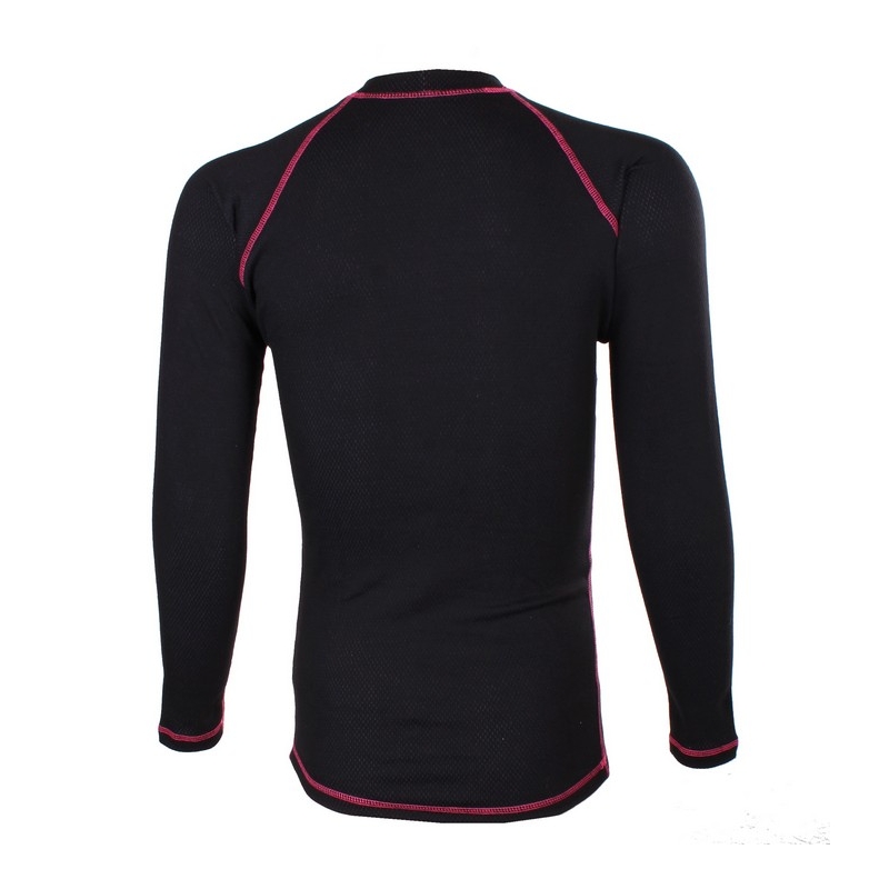 Termo tričko RSA Heat čierno-ružové dlhý rukáv
