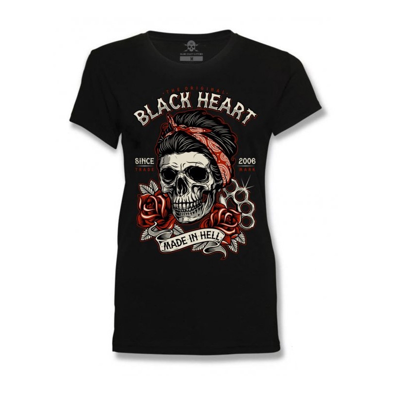 Dámské triko Black Heart Jeny Skull