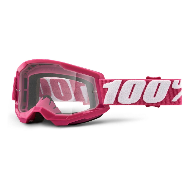 Zjazdové okuliare 100% STRATA 2 růžové (čiré plexi)