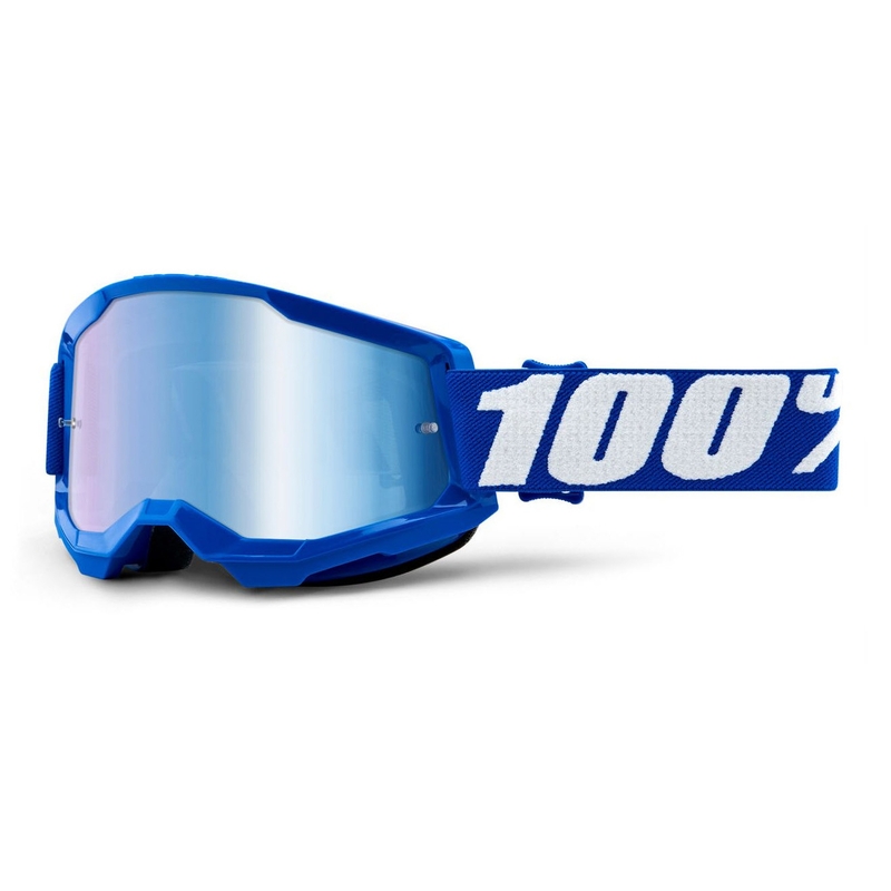 Zjazdové okuliare 100% STRATA 2 modré (modré zrkadlové plexi)