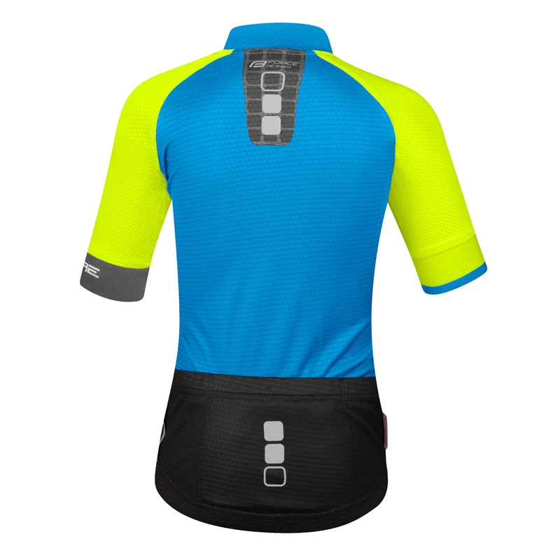 Dětský dres FORCE Square modro-fluo žlutý výprodej