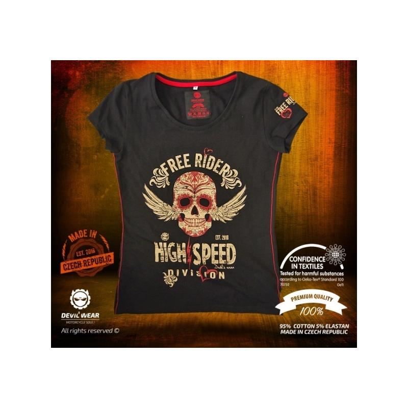 Dámske tričko Devils Wear - Free Rider High Speed Girl