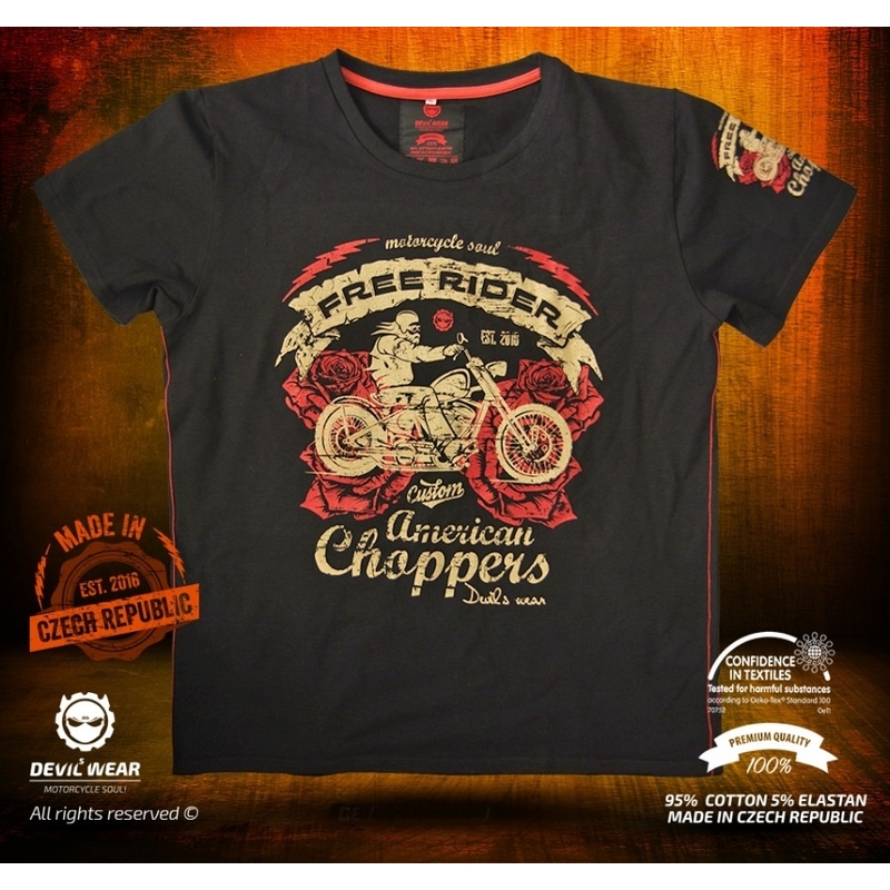 Pánske tričko Devils Wear - Free Rider American Choppers