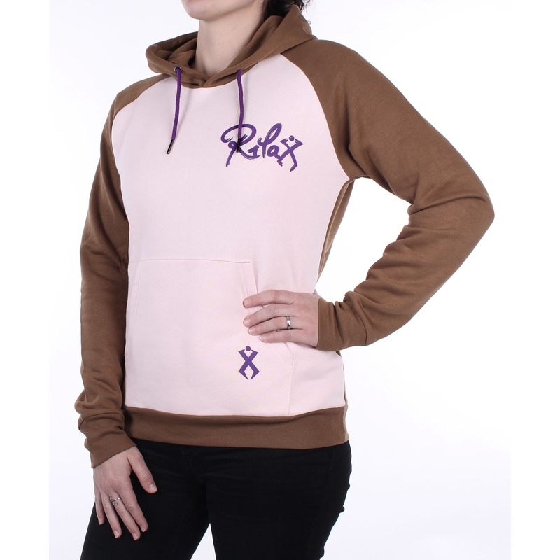 Dámská mikina Rilax Bereba hnědo-růžová výprodej