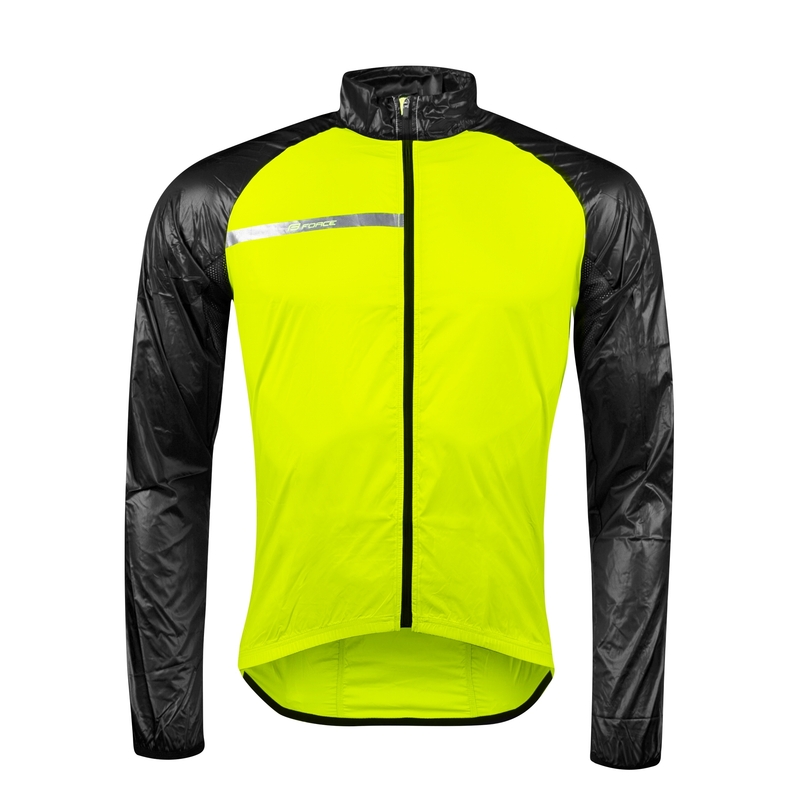 Bunda na kolo FORCE Windpro fluo žluto-černá výprodej