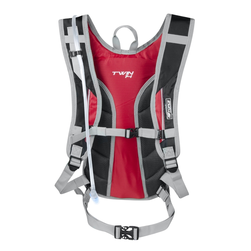 Cyklo batoh FORCE Twin Plus 14 l čierno-červený s hydrovakom výpredaj