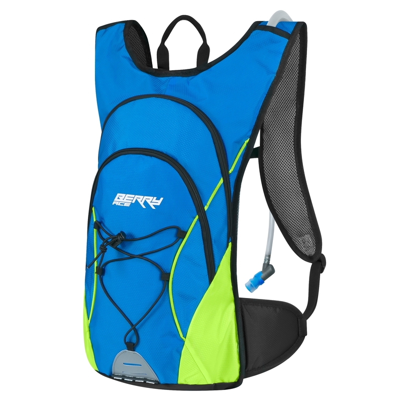 Cyklo batoh FORCE Berry Ace Plus 12 l modro-fluorescenčno zelený s hydrovakom výpredaj