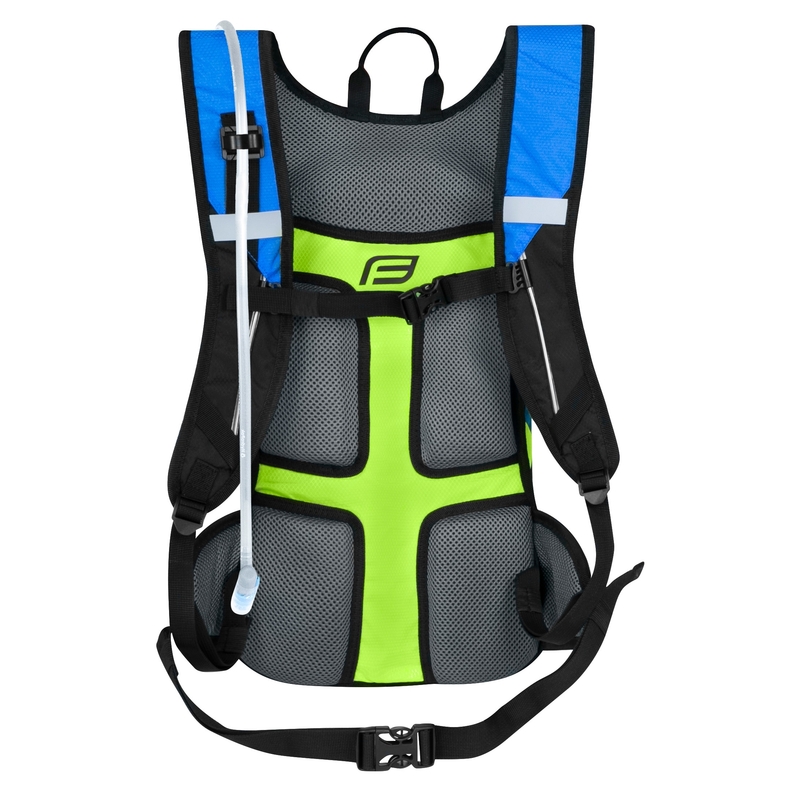 Cyklo batoh FORCE Berry Ace Plus 12 l modro-fluorescenčno zelený s hydrovakom výpredaj