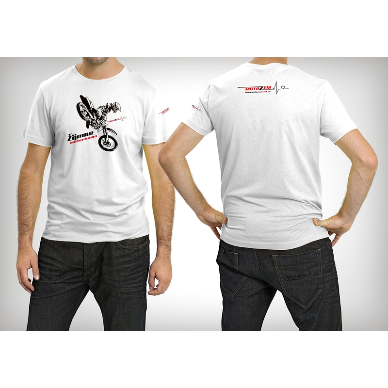Triko MOTOZEM žijeme motorkami cross vypredaj výpredaj