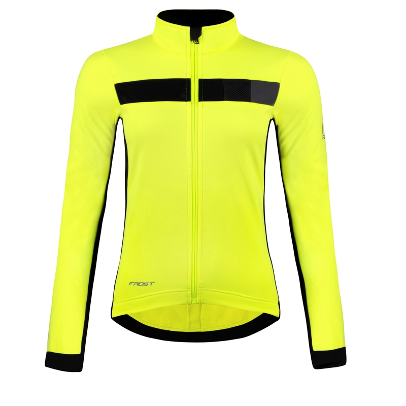 Dámská bunda na kolo FORCE Frost fluo-černá výprodej