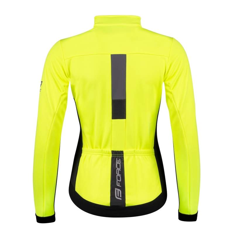 Dámská bunda na kolo FORCE Frost fluo-černá výprodej