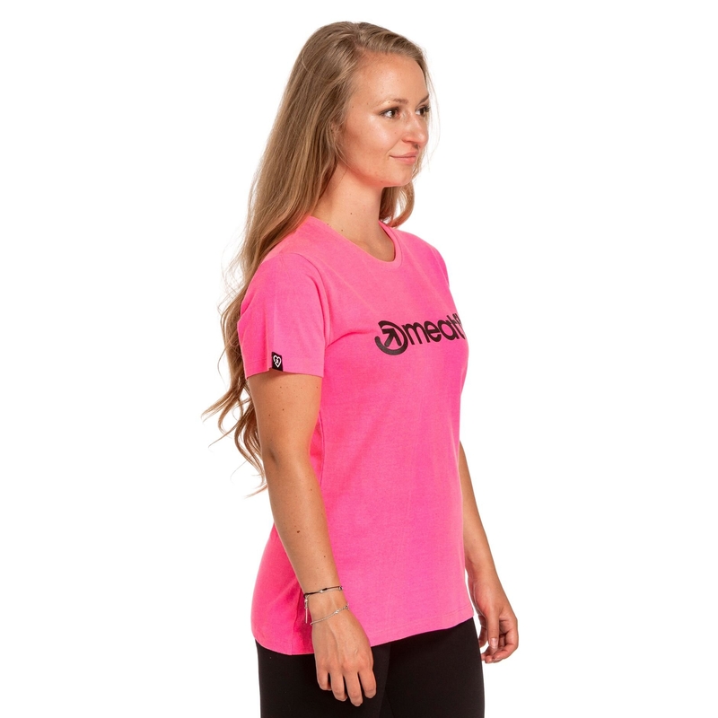 Dámské tričko Meatfly Ladies MF Logo neonově růžové výprodej