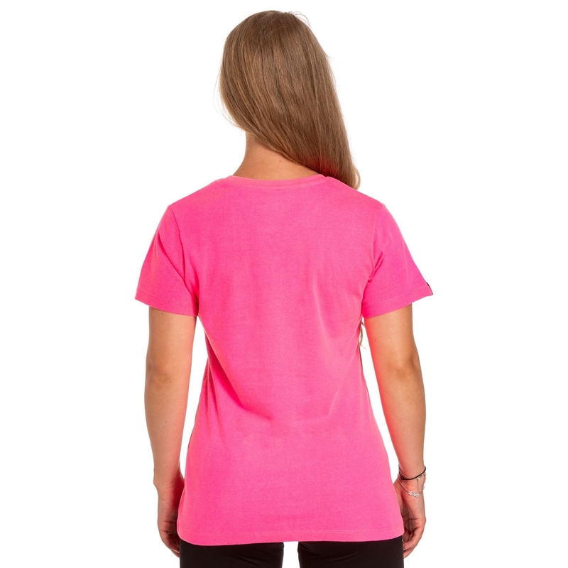 Dámské tričko Meatfly Ladies MF Logo neonově růžové výprodej