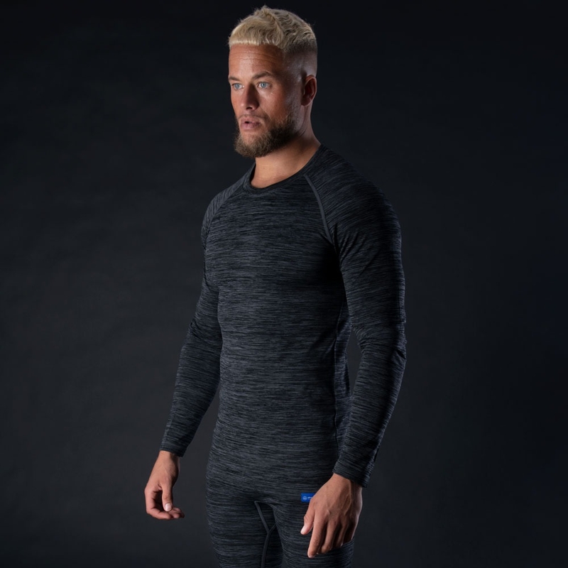 Termo triko Oxford Advanced Base Layer černo-šedé - dlouhý rukáv