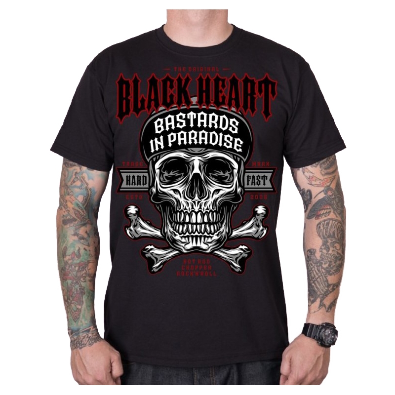 Pánske tričko Black Heart Bastard In Paradise čierné