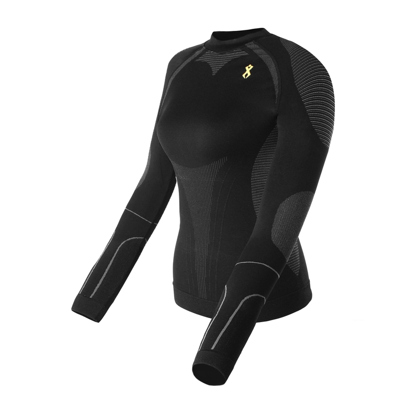 Dámske funkčné tričko Rilax Mia čierne - dlhý rukáv