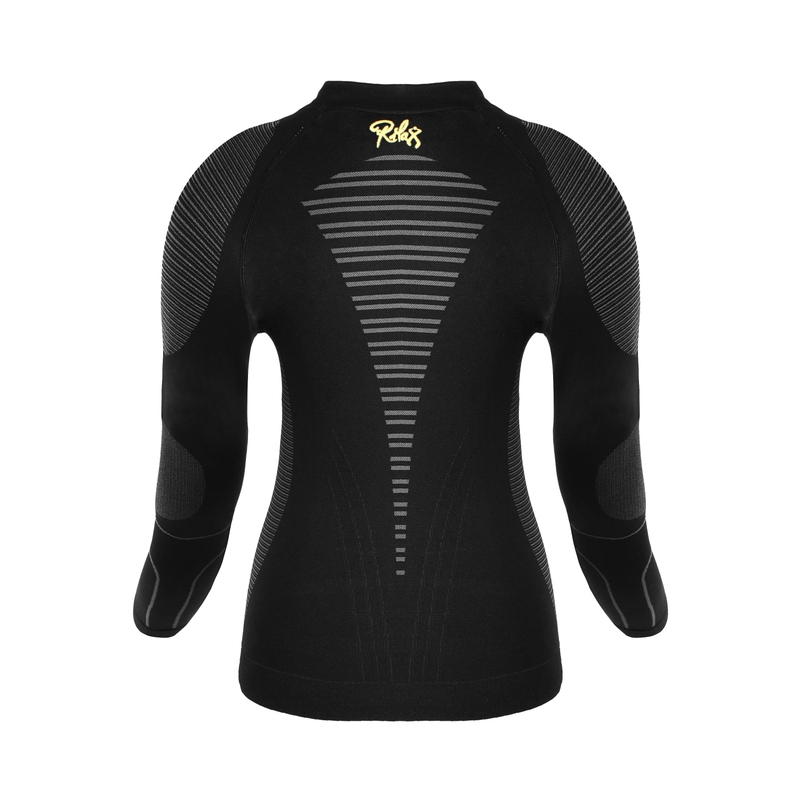 Dámske funkčné tričko Rilax Mia čierne - dlhý rukáv