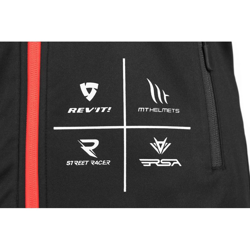 Dámska softshellová bunda MotoZem Racing Team čierno-červená