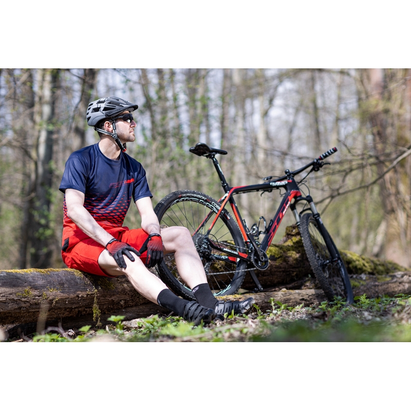 Dres FORCE MTB Angle modro-červený výpredaj