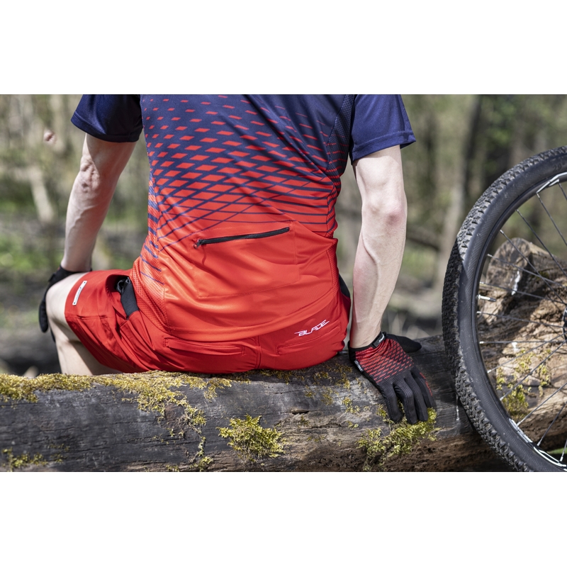 Dres FORCE MTB Angle modro-červený výpredaj