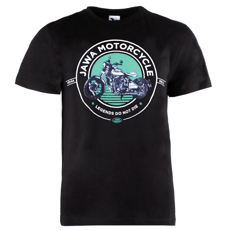 Pánske tričko Jawa Motorcycle čierno-zelené