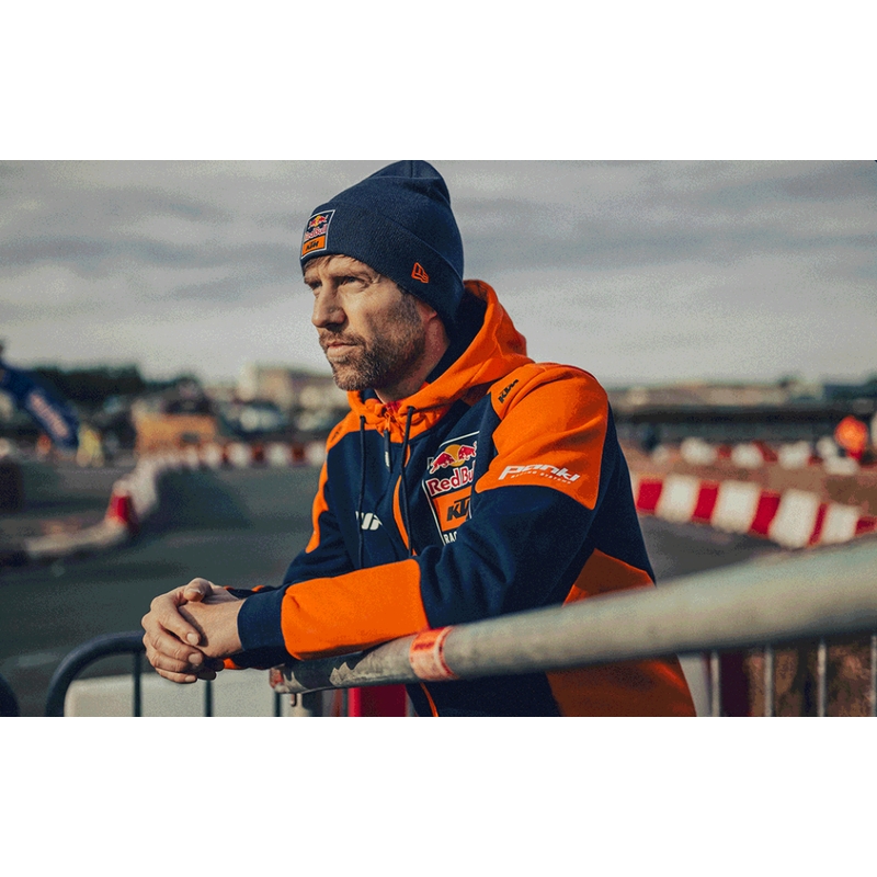 Mikina KTM Replica Team hoodie modro-oranžová