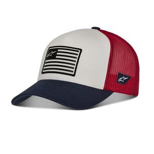 Kšiltovka Alpinestars Flag Snap Hat modro-červeno-bílá