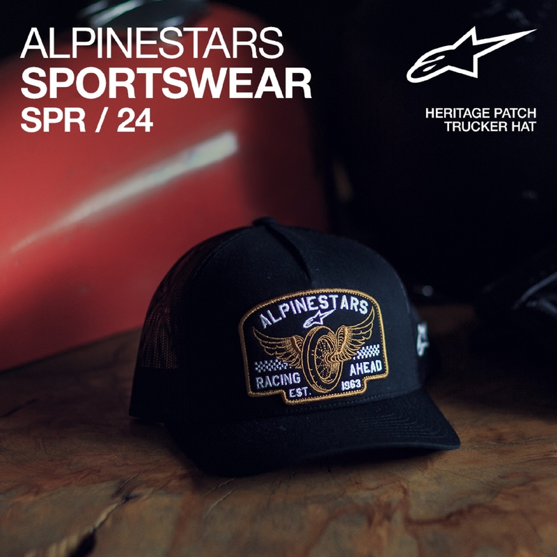 Šiltovka Alpinestars Heritage Patcher čierno-čierna