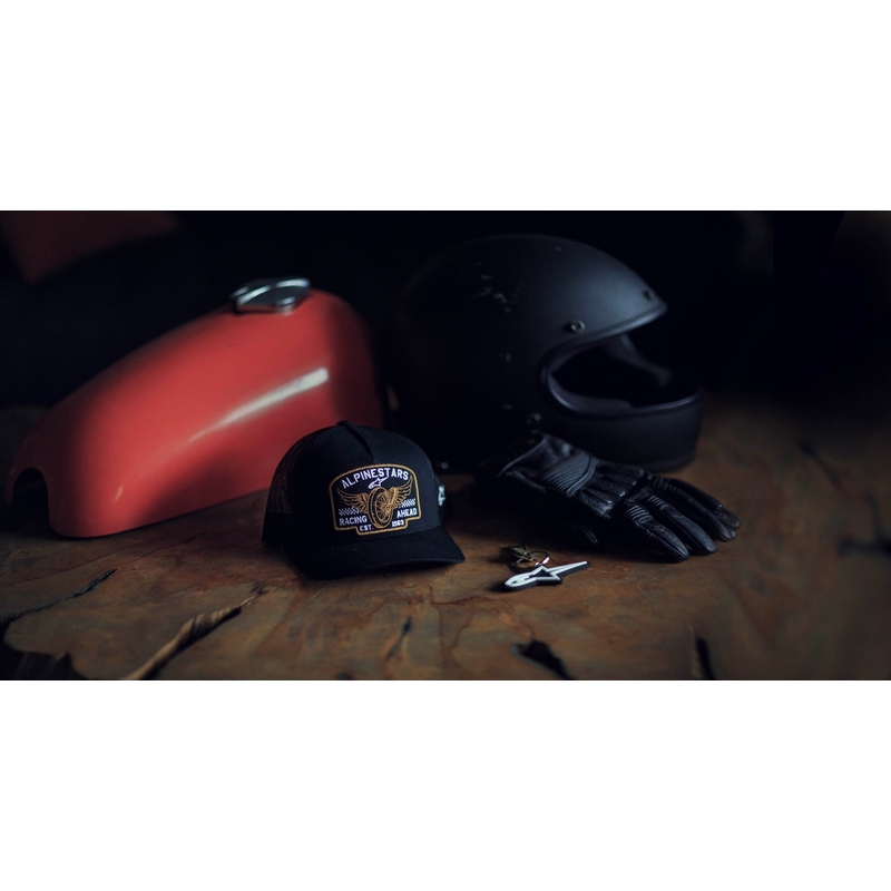 Šiltovka Alpinestars Heritage Patcher čierno-čierna