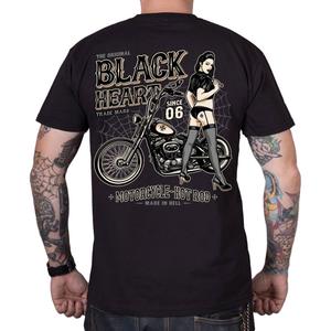 Tričko Black Heart Chopper Pussy černé