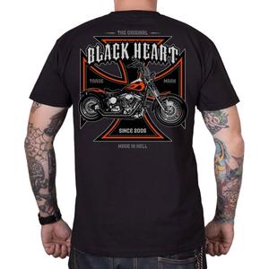 Tričko Black Heart Motorcycle Cross černé
