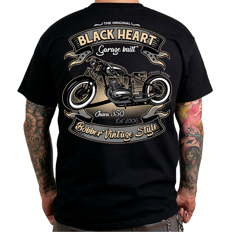 Pánské triko Black Heart Jawa Bobber