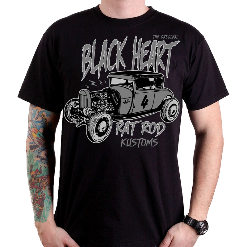 Pánske tričko Black Heart Rat Rod Kustom výpredaj