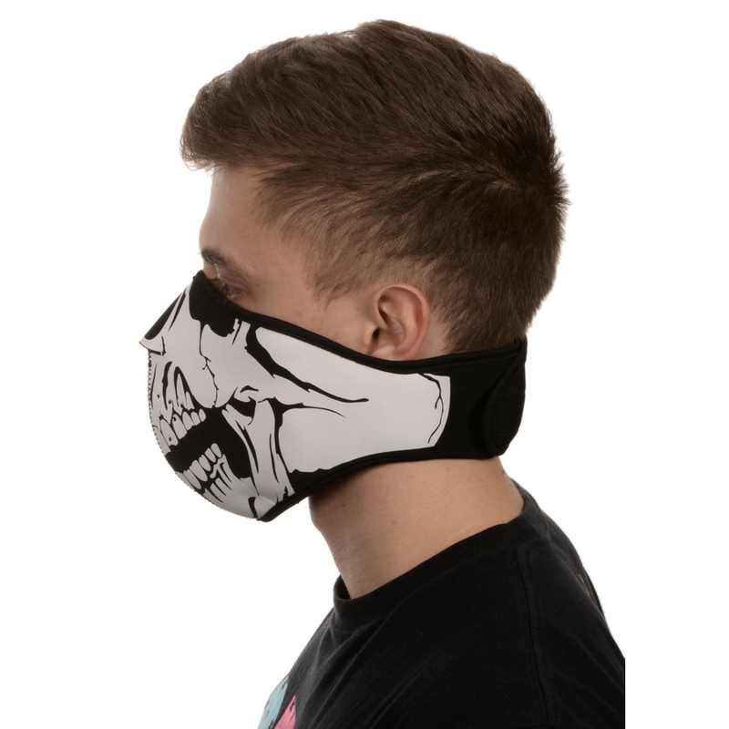 Maska na obličej Emerze Skull černo-bílá