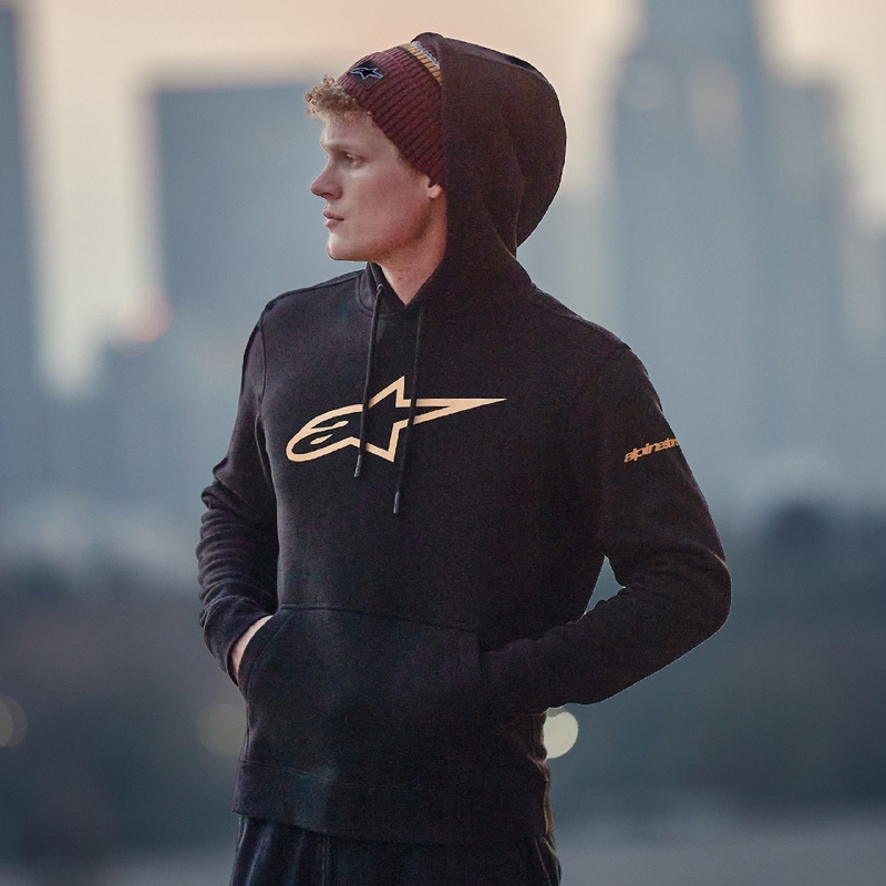Mikina Alpinestars Gilded Hoodie černo-zlatá
