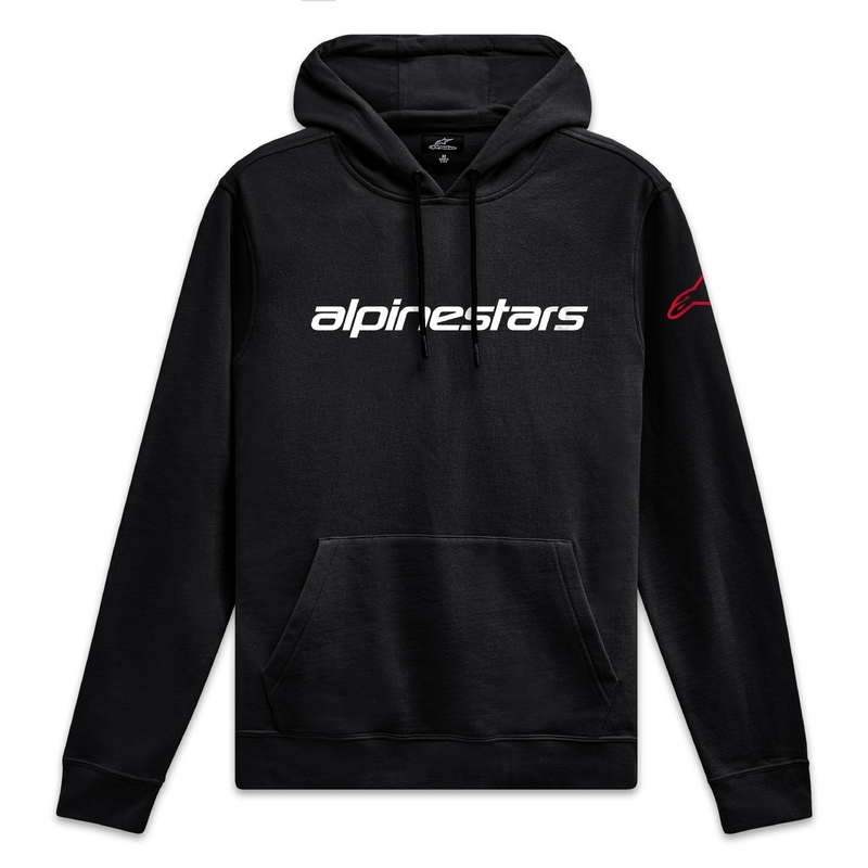 Mikina Alpinestars Wordmark Hoodie 3 černo-bílo-červená