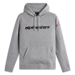 Mikina Alpinestars Wordmark Hoodie 3 šedo-červeno-černá