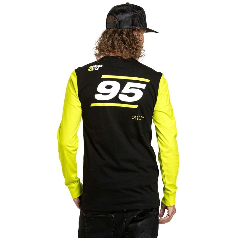 Tričko s dlhým rukávom Meatfly Appex fluo žlto-čierne