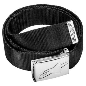 Opasok Alpinestars Ageless Web Belt čierny s chrómovanou prackou