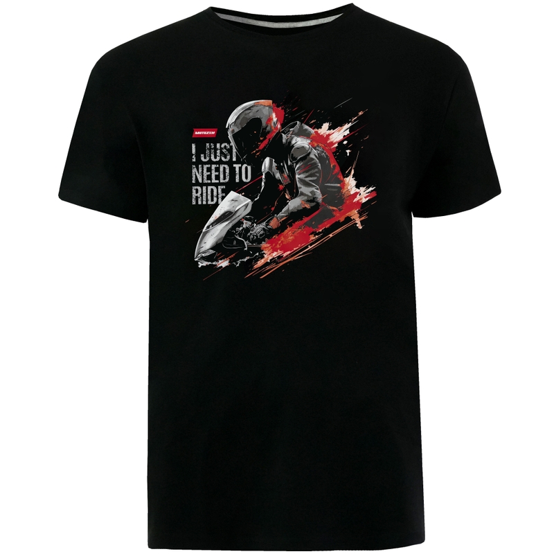 Tričko Motozem I just need to ride čierne