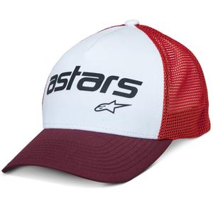 Kšiltovka Alpinestars Vital Trucker bílo-hnědo-červeno-oranžová