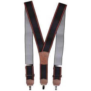 Traky s motívom Motorcycle bez nitov čierno-oranžové