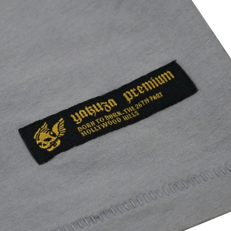 Tričko Yakuza Premium Rude a Rough Born to Burn - Los Angeles šedé
